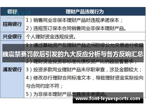 魏震禁赛罚款后引发的九大反应分析与各方反响汇总